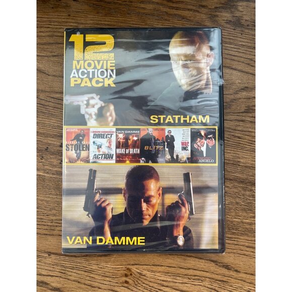 12 Movie Action Pack DVD Set Ft. Nicolas Cage Morgan Freeman John Cusack & More - Picture 1 of 3